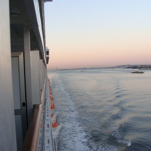 Return to NYC - Looking back towards the Verazzano