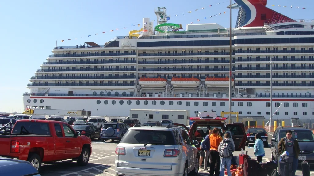 ast views of the Pride from the parking lot