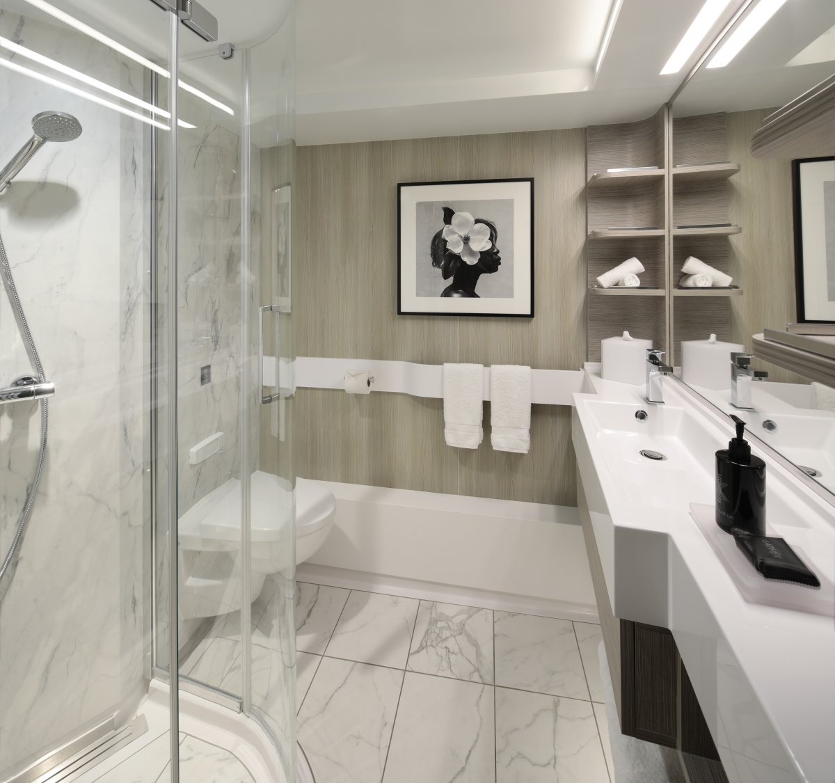 Celebrity Edge's Stateroom Bathroom