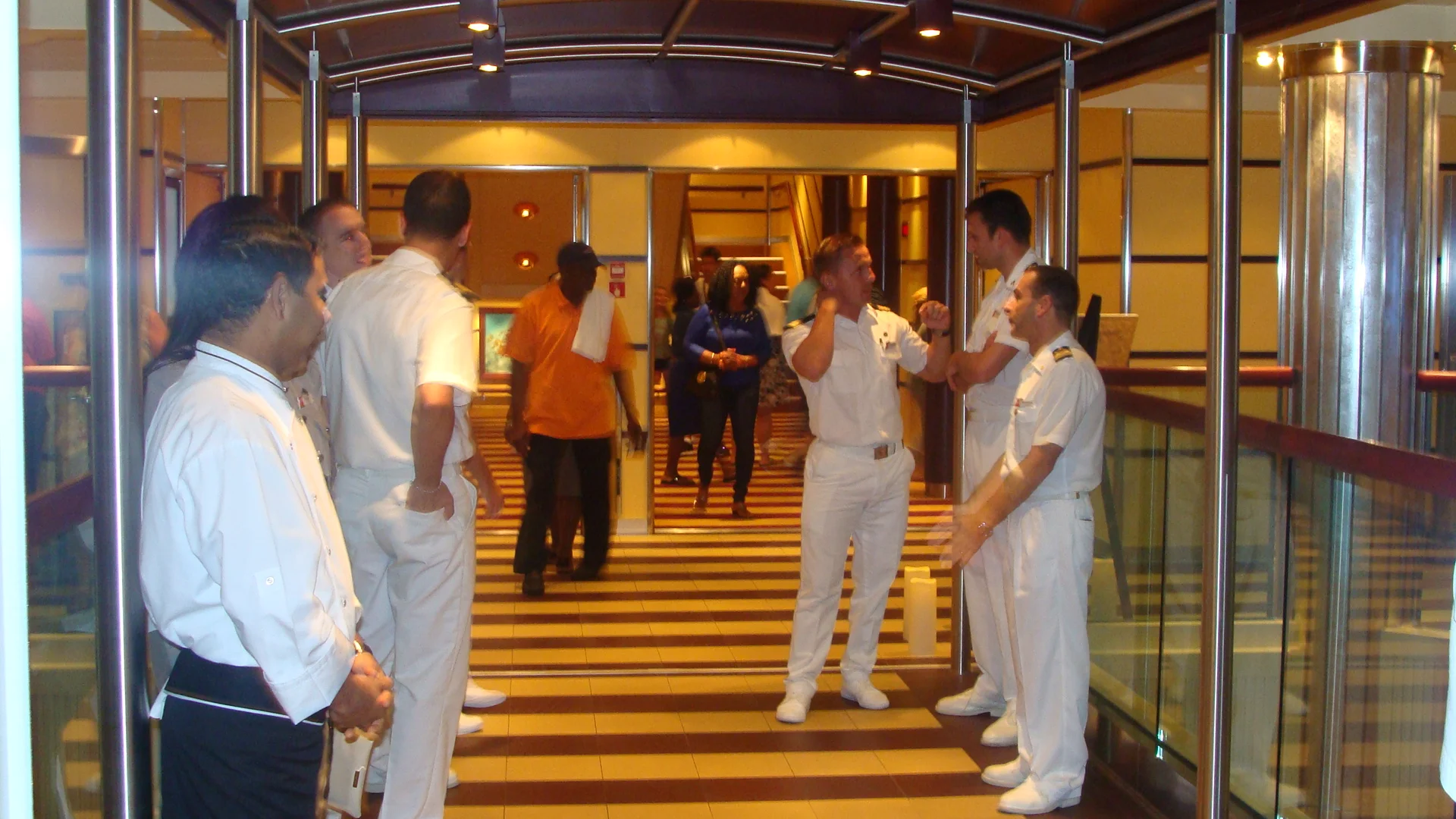 D/P Party - Senior officers welcome the guests