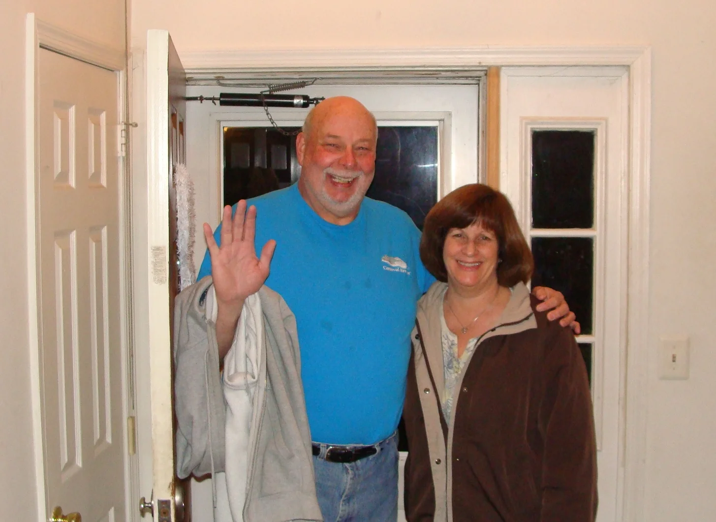 Heading out the door