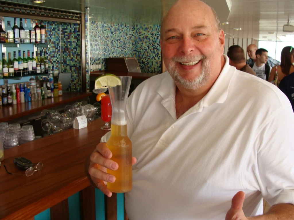 Jamman's First Drink of the Cruise