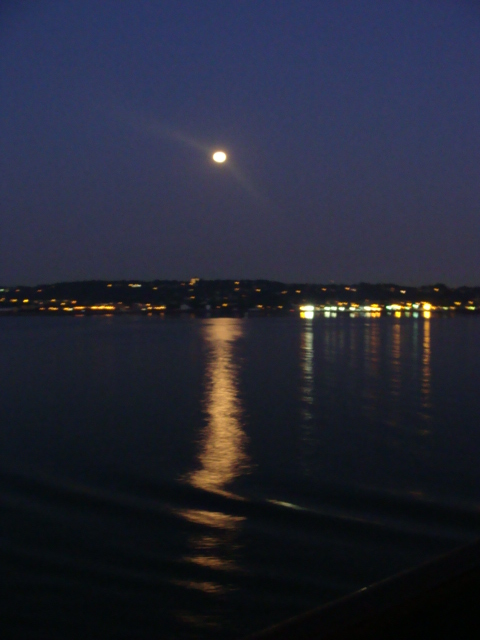 Moon over Staten Island