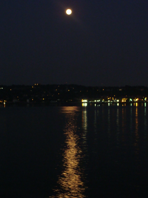 Moon over Staten Island