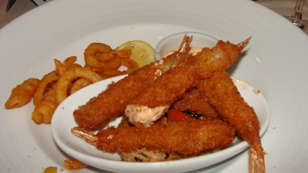 Panko encrusted shrimp