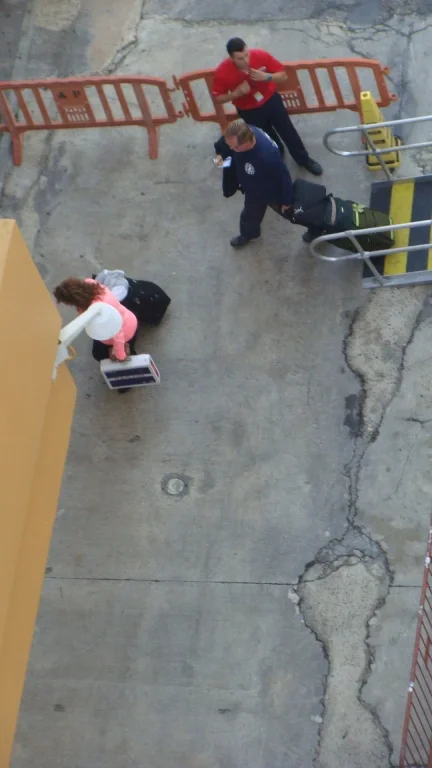 Passengers debarking