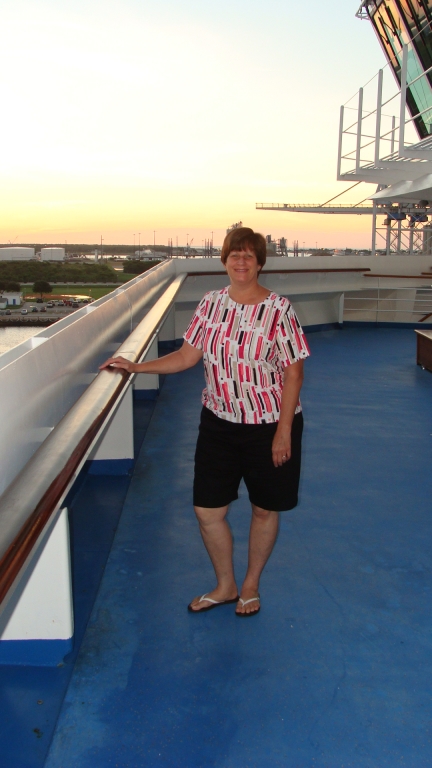 Patti on the "secret" deck