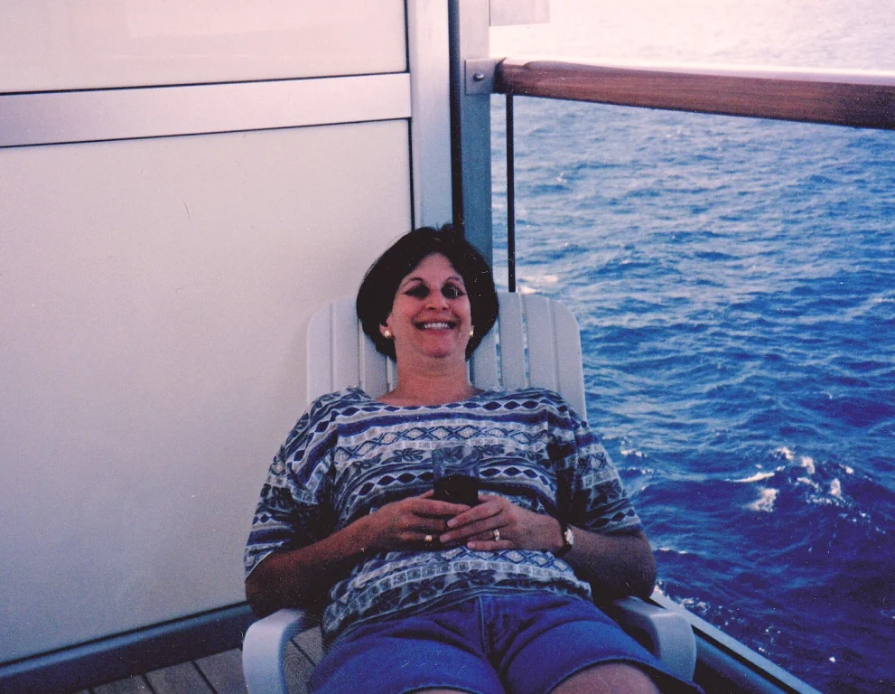Patti relaxing on the Balcony