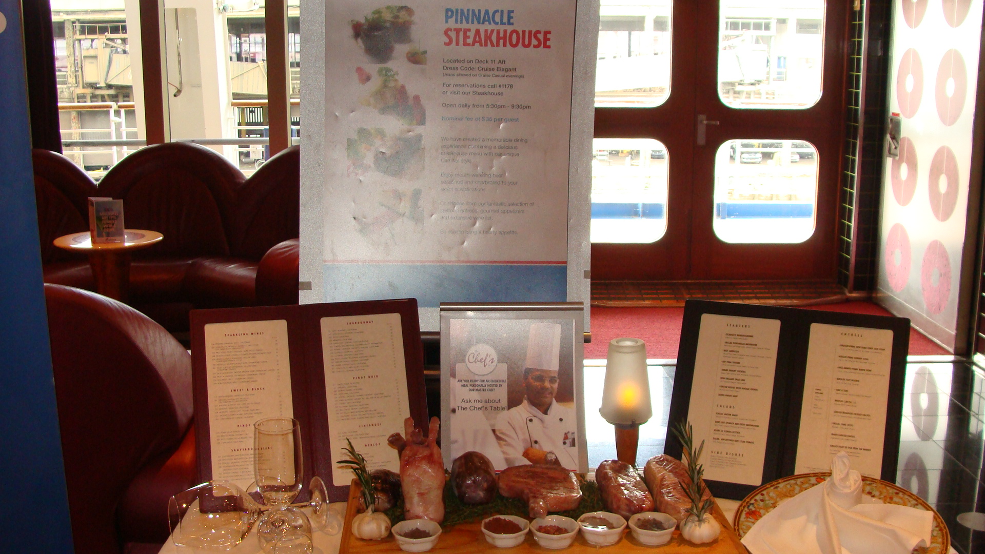 Pinnacle Steakhouse reservations table
