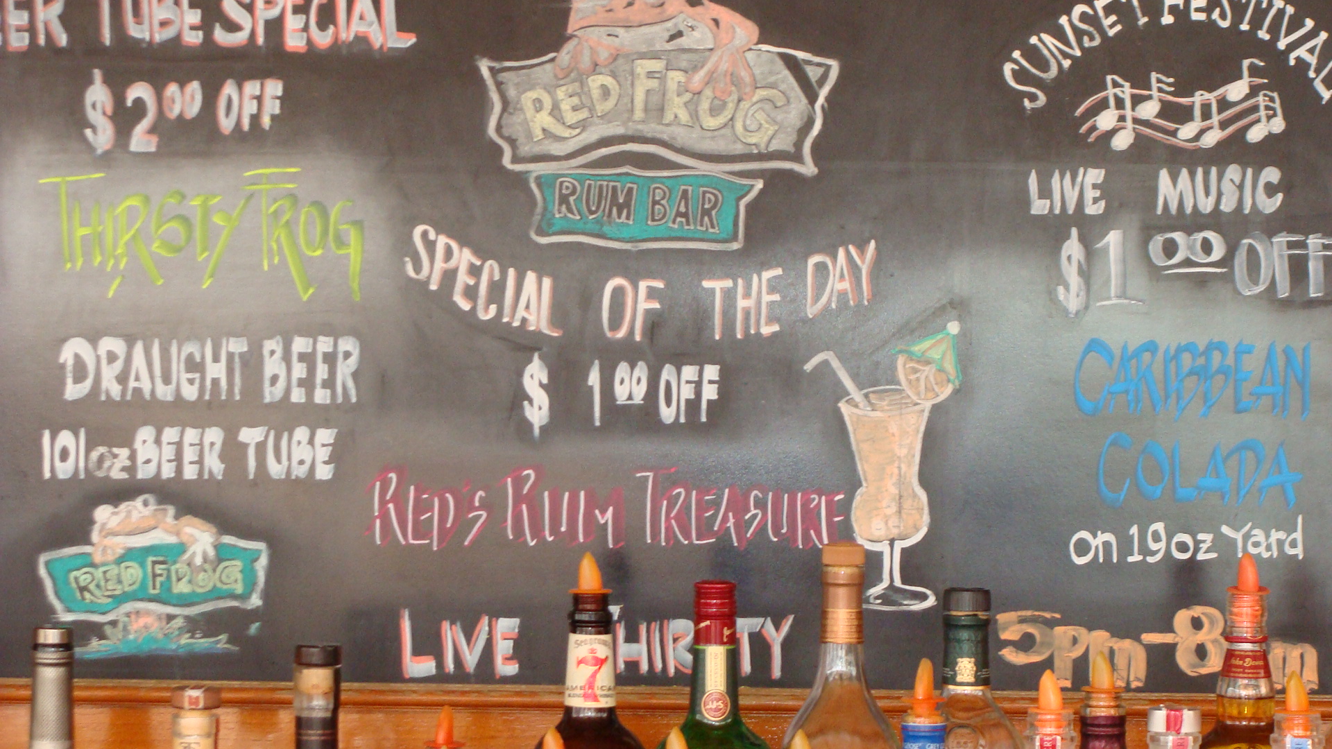 Red Frog Rum Bar Specials