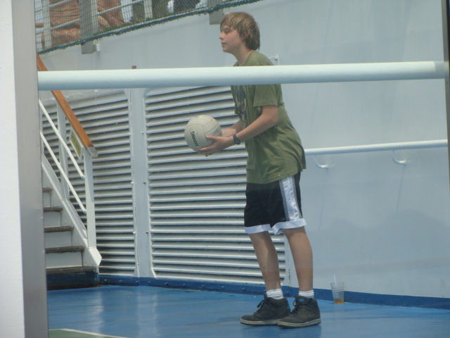 Ryan Playing Volleyball