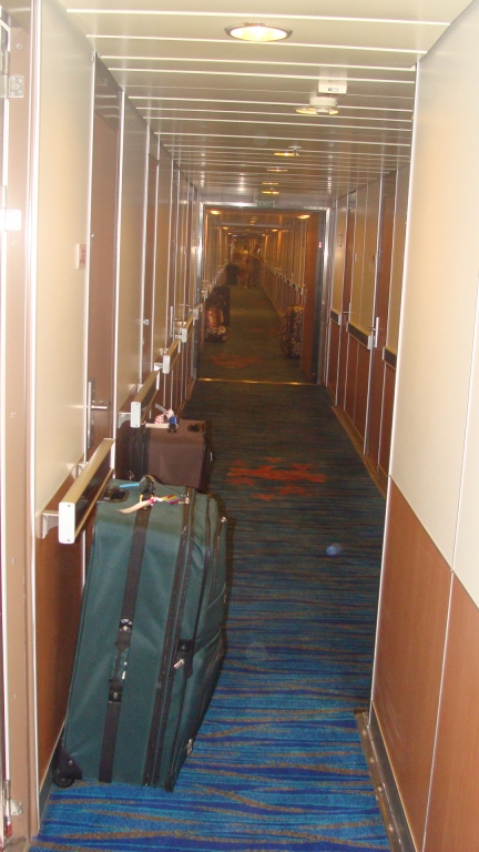 Suitcases in hallway