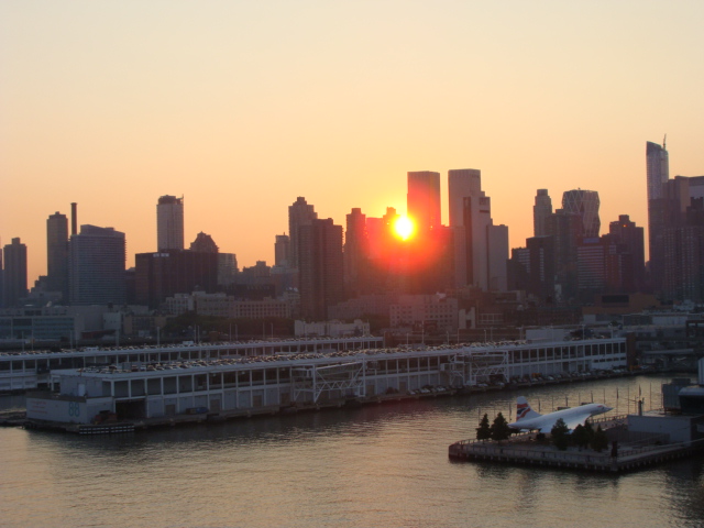 Sunrise over the piers