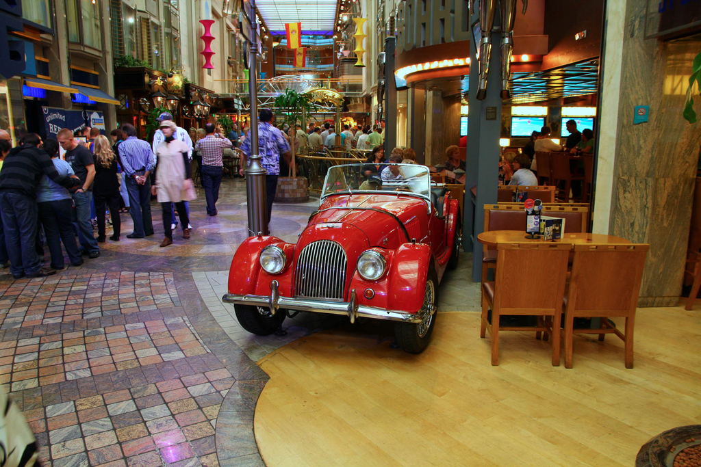 The Med cruise 2010 - Car parked in the Promenade on Voyager OTS